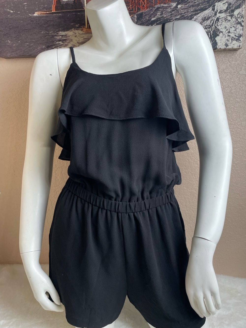 Michael Kors Black Textured Sleeveless Top